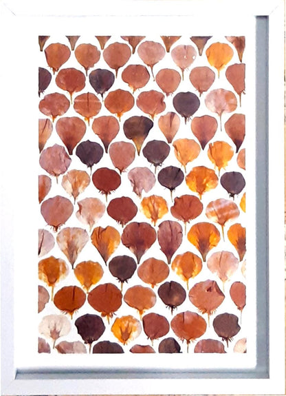 Affiche herbier, véritable fleurs - 21 x 29,7 cm PIECE UNIQUE