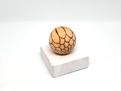 Jouet en bois naturel infusé à l'huile de saumon pour chats. Écologique, durable et non toxique, il stimule l'instinct de jeu et favorise le bien-être. L'huile de saumon attire les chats et soutient leur santé. Idéal pour divertir et prendre soin