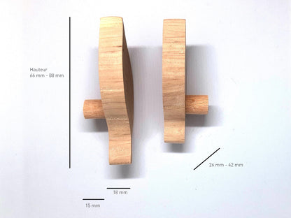 Donnez du caractère à votre mobilier avec ces poignées en bois en forme de feuille. Élégantes et originales, elles sont parfaites pour moderniser une commode, un buffet ou une armoire tout en apportant une touche naturelle. Fabriquées en bois massif, elles offrent une finition soignée et durable. Leur design raffiné s’intègre parfaitement aux intérieurs modernes, rustiques ou scandinaves. Un choix idéal pour une décoration unique et personnalisée !