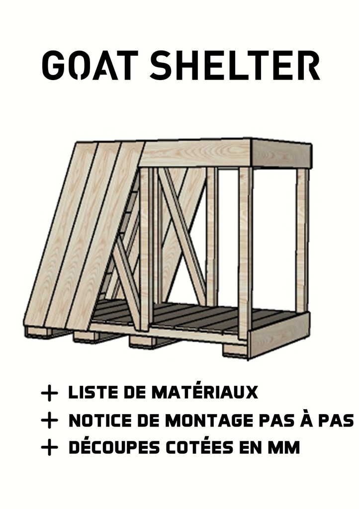 Plan de cabane pour chèvres - Français (mm/cm/m)