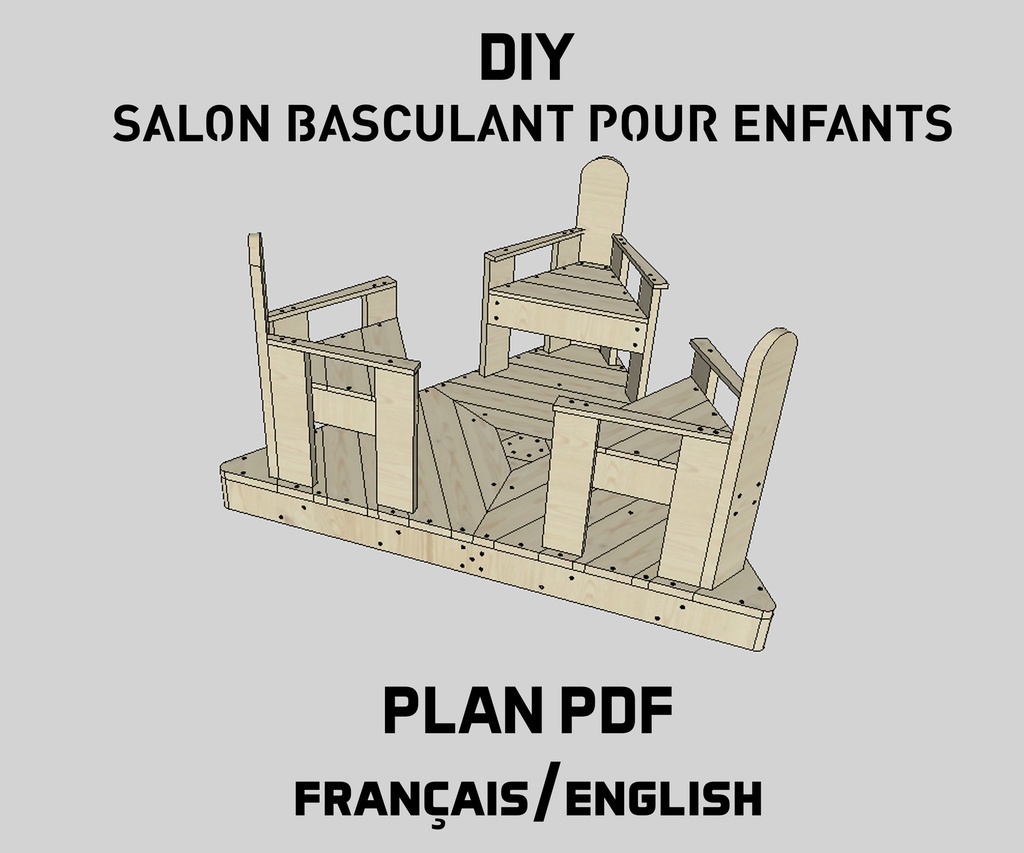 Plan de salon à bascule pour enfants (mm/cm/m)